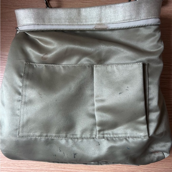 COACH VTG Shimmer Metallic Gold Soft Pleated Goat Suede Belted Hobo Shoulder Bag - Picture 7 of 10